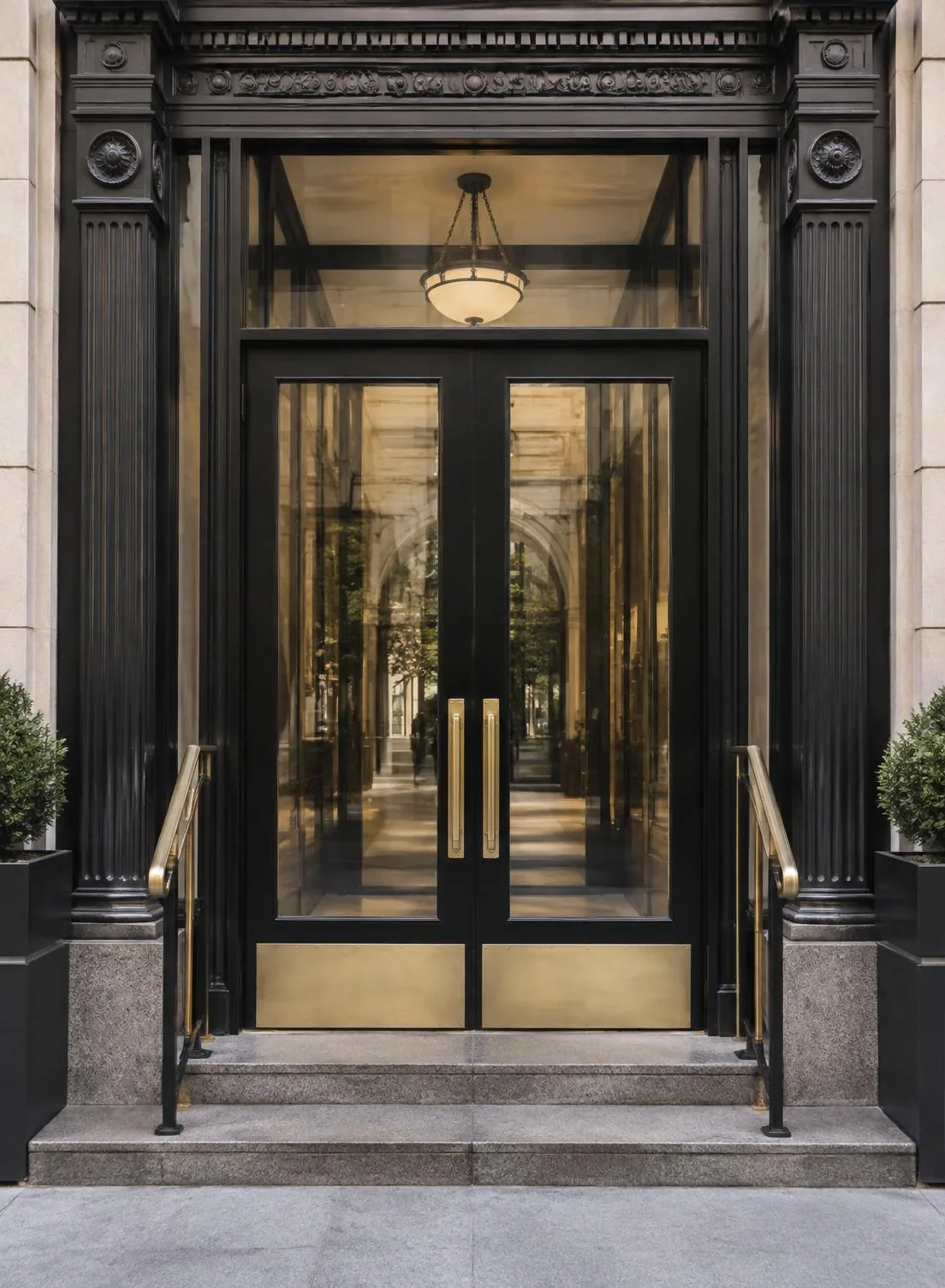 Cast-iron entrance to a New York commercial property