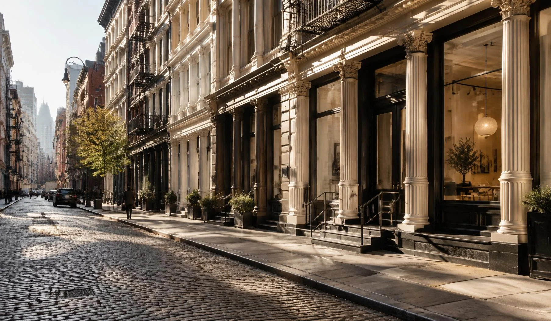 Historic cast-iron buildings in SoHo, New York